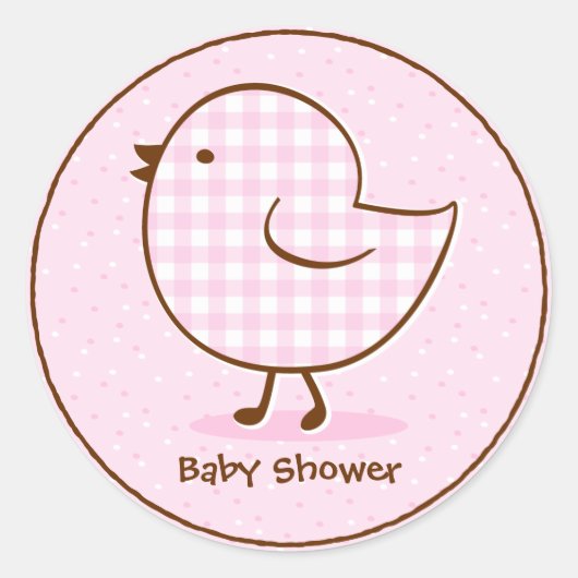 Rond Sticker En vichy poussette (Devant)