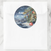 Rond Sticker en vinyle de Noël (Sac)