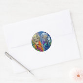 Rond Sticker "Enfant soleil et enfant lune" (Enveloppe)