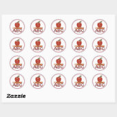 Rond Sticker enseignant personnalisé (Feuille)
