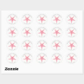 Rond Sticker Envelope Seal, Mariage de plage de Starfis (Feuille)