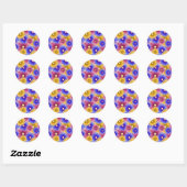 Rond Sticker Enveloppe - Gloire d'automne (Feuille)