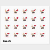 Rond Sticker Enzo Père Noël (Feuille)