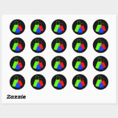 Rond Sticker Erlenmeyer Multicolor (Feuille)