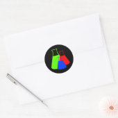 Rond Sticker Erlenmeyer Multicolor (Enveloppe)