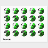 Rond sticker ES paintball green (Feuille)