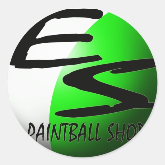Rond sticker ES paintball green (Devant)