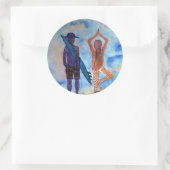 Rond Sticker été Yoga surf (Sac)