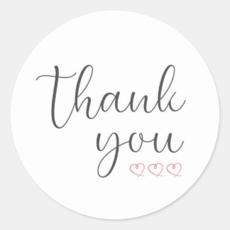 Rond Sticker / Etiquette autocollante Merci