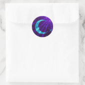 Rond Sticker étoile violet/bleu lune (Sac)