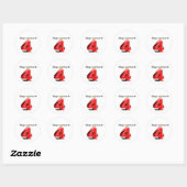 Rond Sticker être numéro 4 (Feuille)
