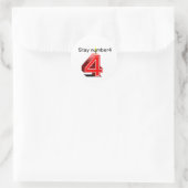 Rond Sticker être numéro 4 (Sac)