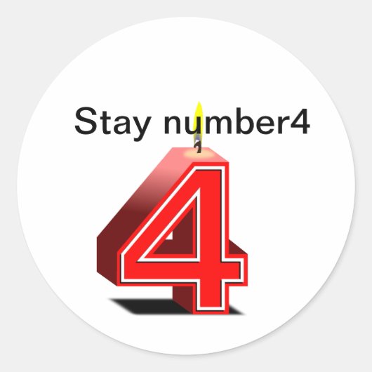 Rond Sticker être numéro 4 (Devant)