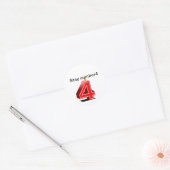 Rond Sticker être numéro 4 (Enveloppe)