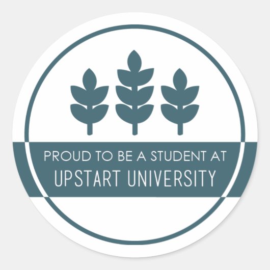Rond Sticker étudiant fier (Devant)