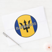Rond Sticker Euro Barbade (Enveloppe)