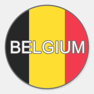 Rond Sticker Euro Belgique