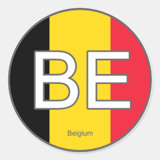Rond Sticker Euro Belgique
