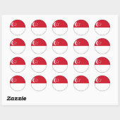 Rond Sticker Euro de Singapour (Feuille)