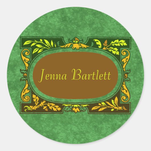 Rond Sticker Ex Libris Cartouche (Devant)