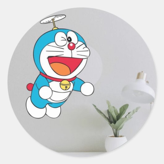 Rond Sticker Express de dessin coloré" (Devant)