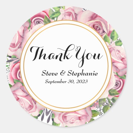 Rond Sticker expressif Merci (Devant)