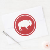 Rond Sticker extérieur Buffalo blanc (Enveloppe)