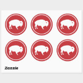 Rond Sticker extérieur Buffalo blanc (Feuille)