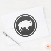 Rond Sticker extérieur Buffalo blanc (Enveloppe)
