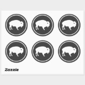Rond Sticker extérieur Buffalo blanc (Feuille)