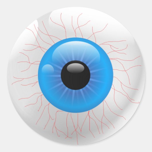 Rond Sticker Eyeball Bloodshot (Devant)