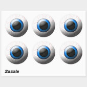 Rond Sticker Eyeball Décor Halloween (Feuille)