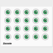 Rond Sticker Eyeball Vert (Feuille)