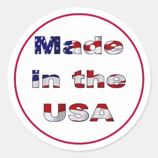 Rond Sticker fabriqué aux États-Unis (Devant)