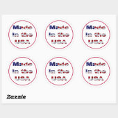 Rond Sticker fabriqué aux États-Unis (Feuille)
