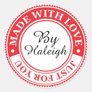 Rond Sticker Fabriqué avec amour - SRF