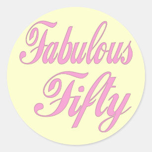 Rond Sticker fabuleux 50e anniversaire