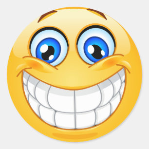Rond Sticker face sourire