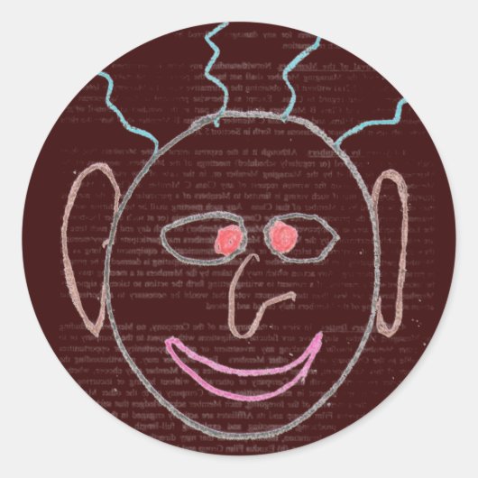 Rond Sticker Faces Funny (Devant)