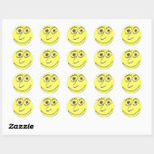 Rond Sticker Faces Funny (Feuille)