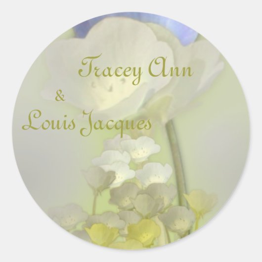 Rond Sticker faire-part de mariage Enveloppe (Devant)