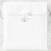 Rond Sticker Faire-part de naissance Stars & Clourds (Sac)