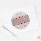 Rond Sticker Faire-part mariage (Enveloppe)