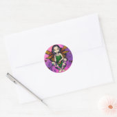 Rond Sticker "Fairy at Sunset" (Enveloppe)