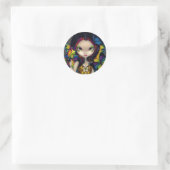Rond Sticker "Fairy with a Butterfly Mask" (Sac)