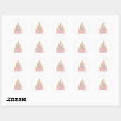 Rond Sticker Fairytale Princess Castle (Feuille)