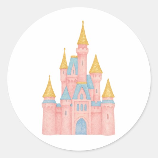 Rond Sticker Fairytale Princess Castle (Devant)
