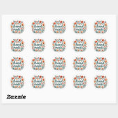 Rond Sticker "fait main" (Feuille)
