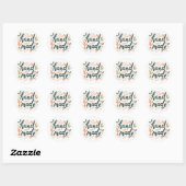 Rond Sticker "fait main" (Feuille)