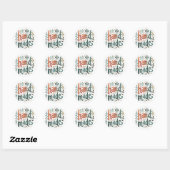 Rond Sticker "fait main" (Feuille)